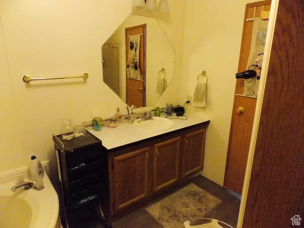 Bathroom featuring vanity