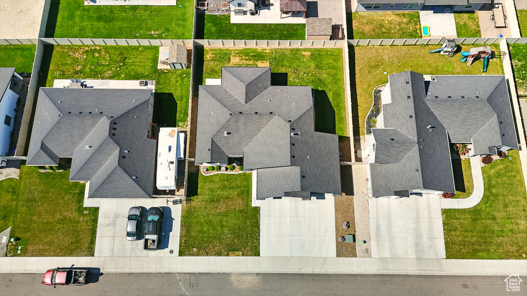 Aerial view of residential area