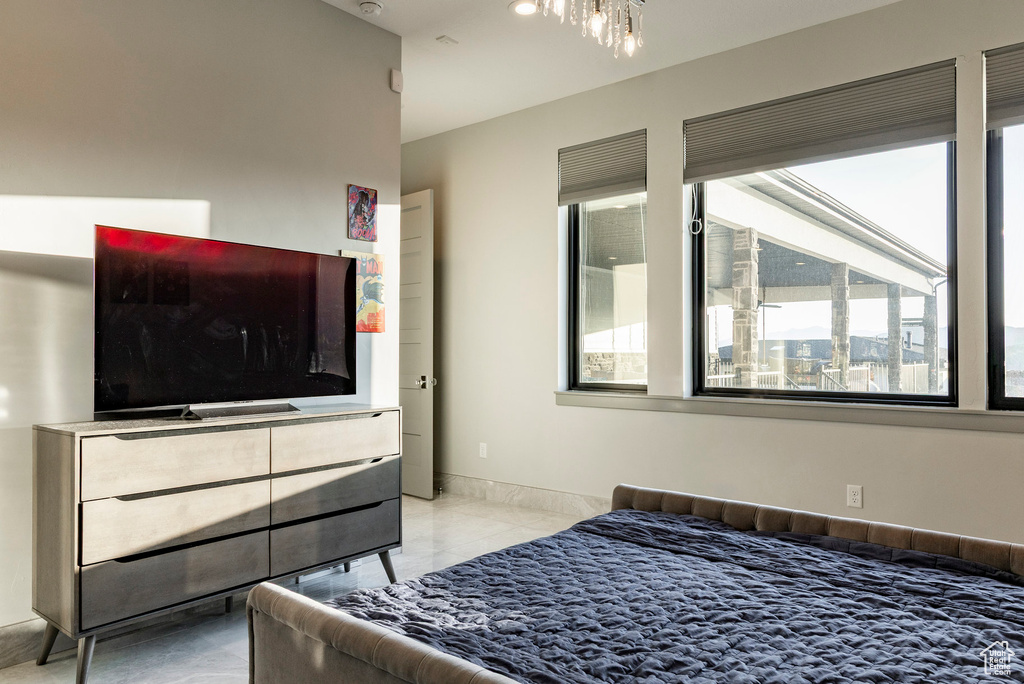 Bedroom with baseboards