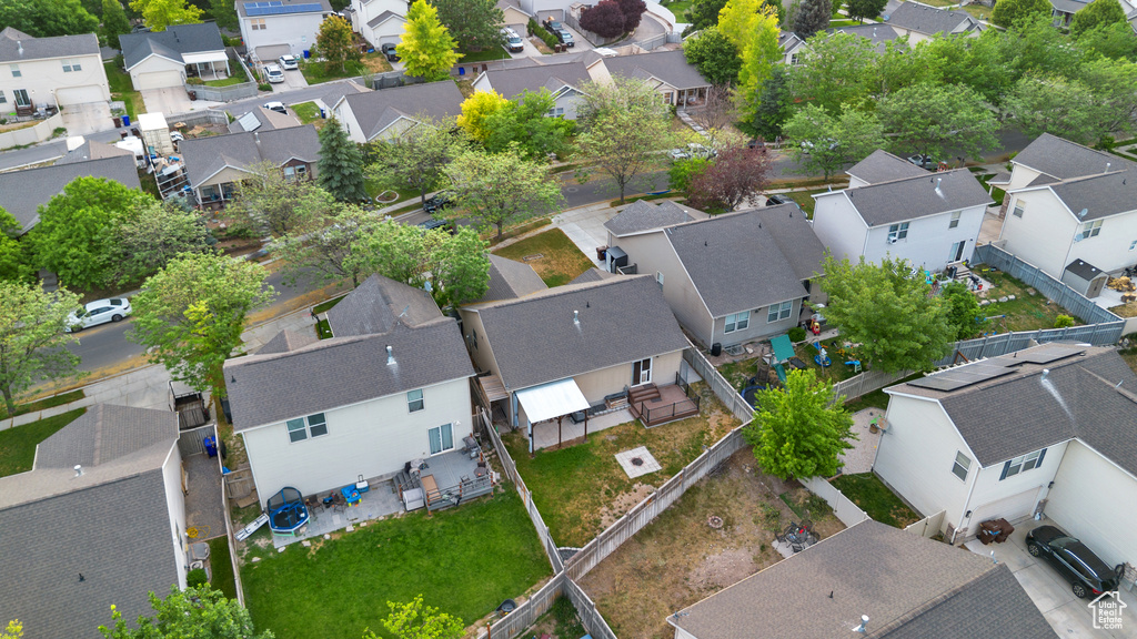 Aerial view of residential area