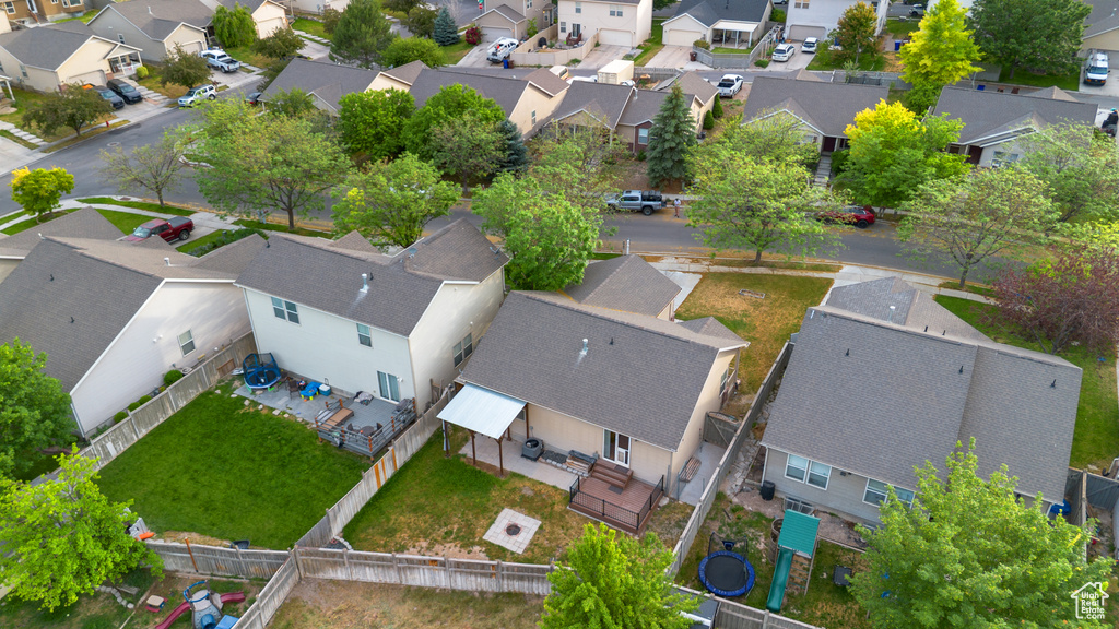 Aerial view of residential area