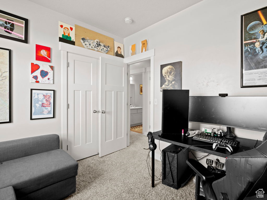 Office with carpet floors
