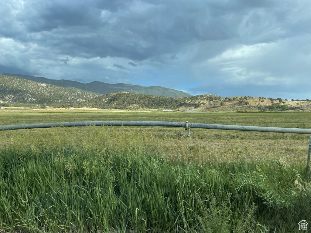 Mountain view with rural landscape