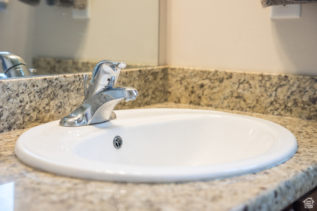 Bathroom view of a sink and a bathtub