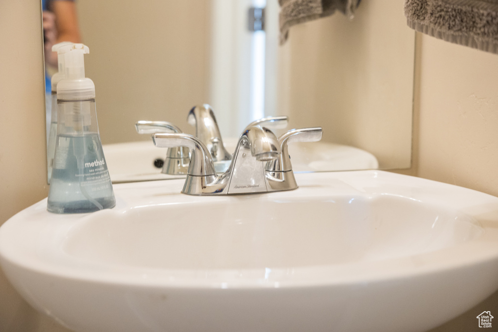 Bathroom view of a sink