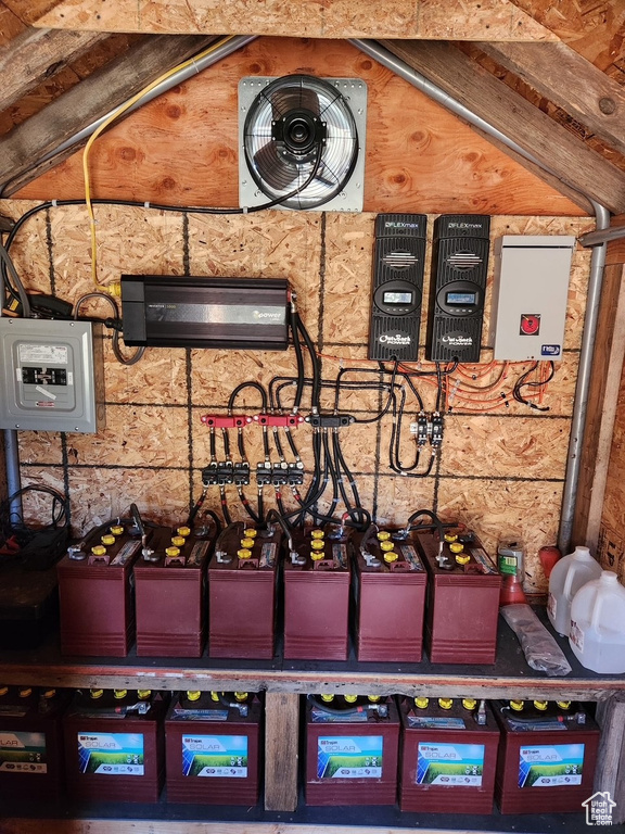 Utility room with electric panel
