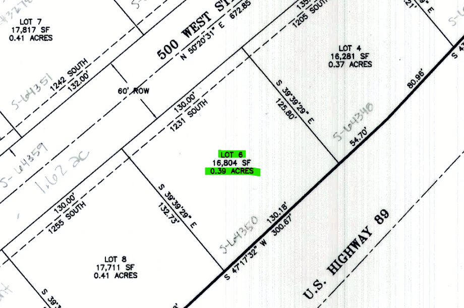 Map of parcels