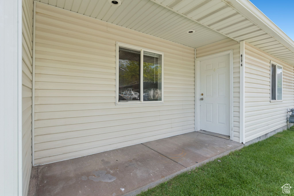 View of exterior entry