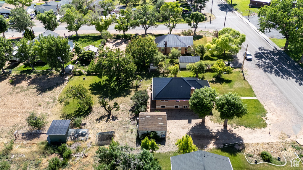 Aerial view of residential area