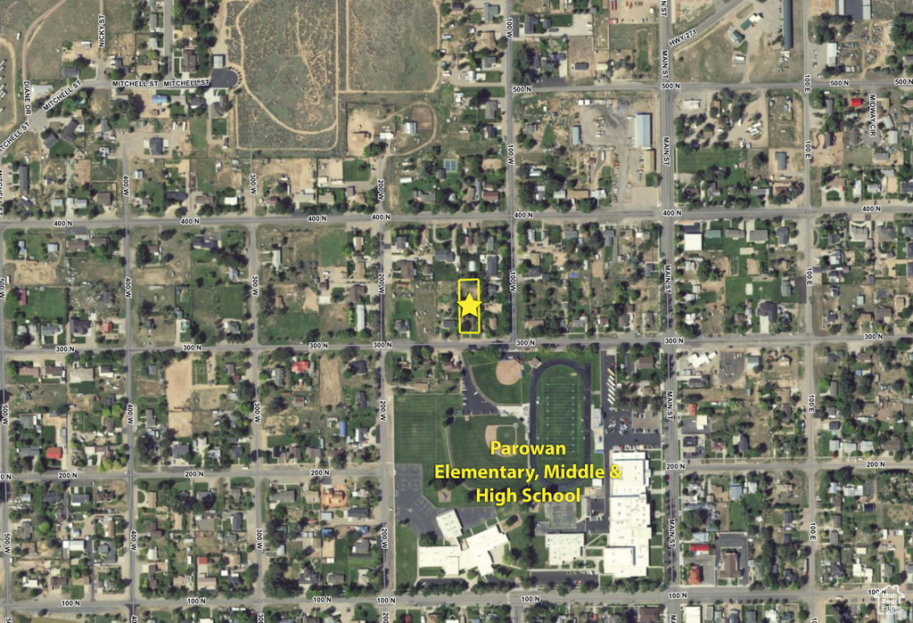 Aerial overview of property's location