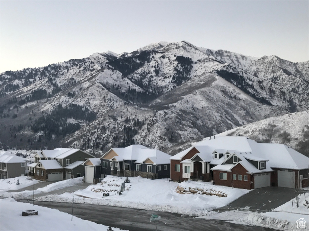 Mountain view with nearby suburban area