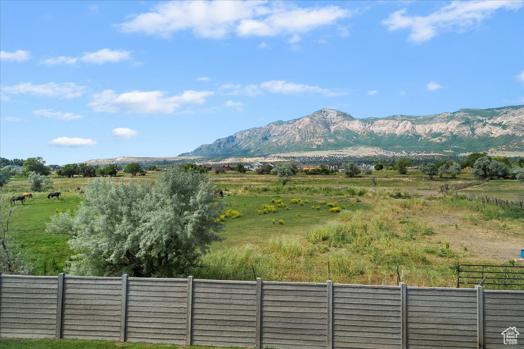 Mountain view with rural landscape
