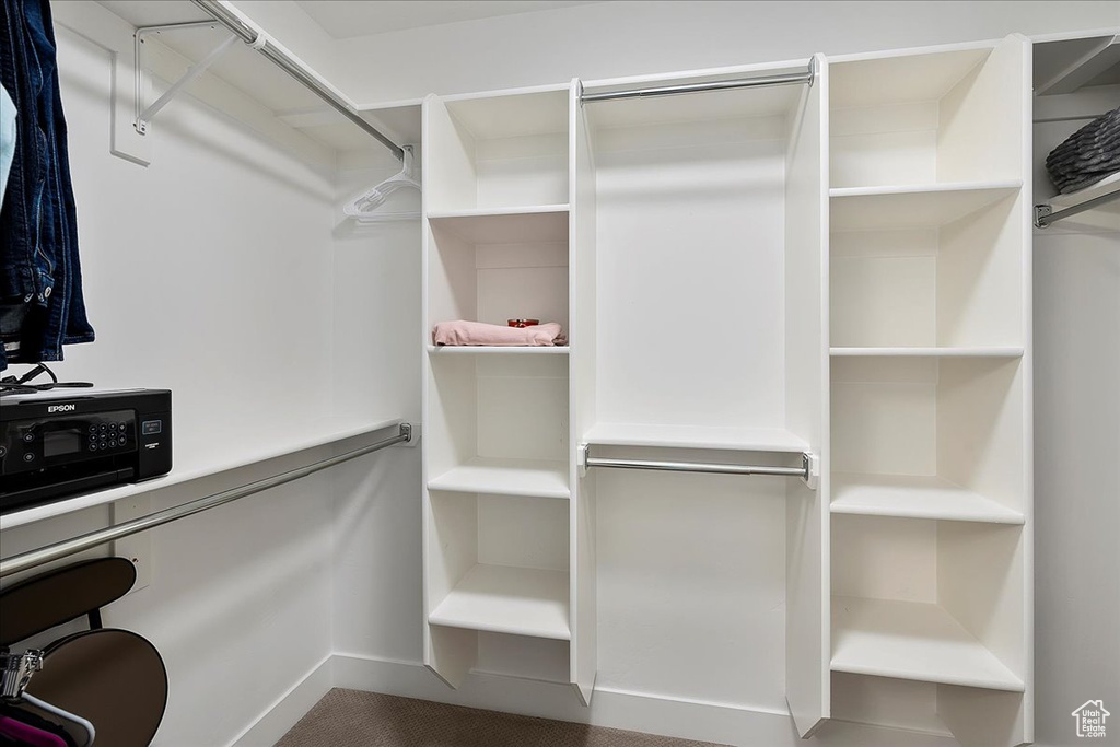 View of walk in closet