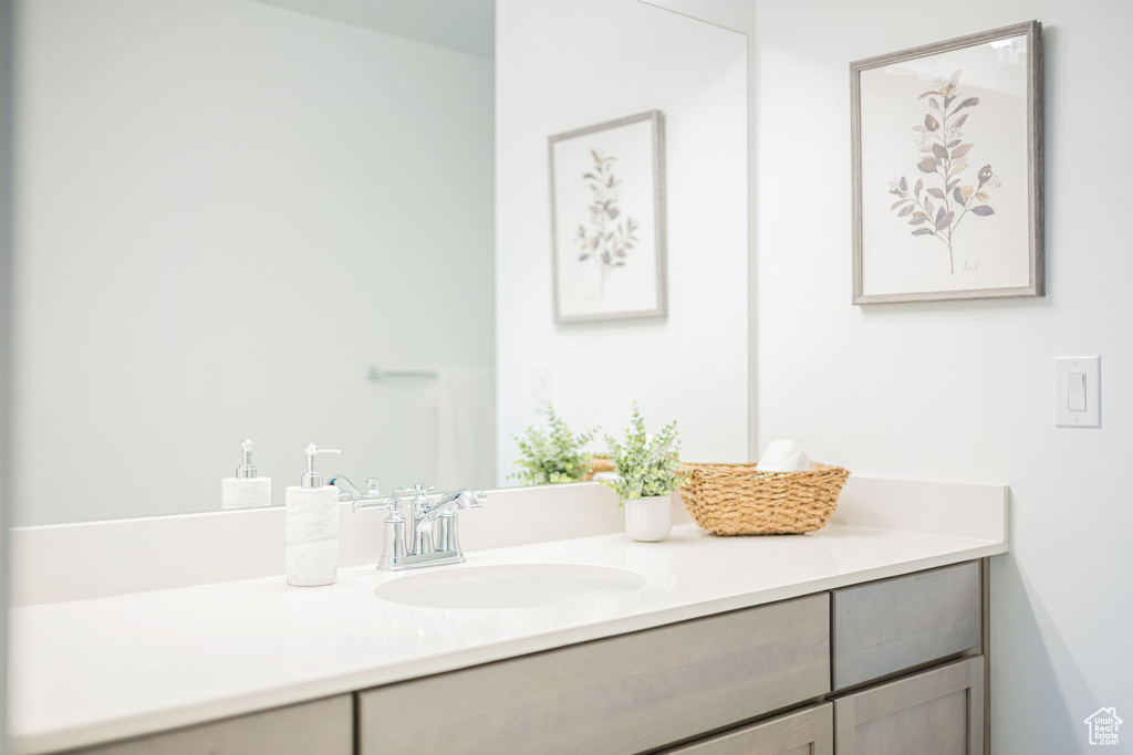 Bathroom featuring vanity