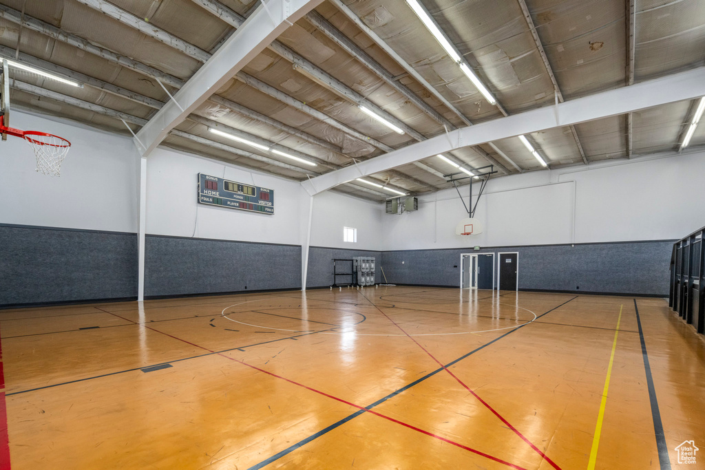 View of basketball court with community basketball court and an area for sports