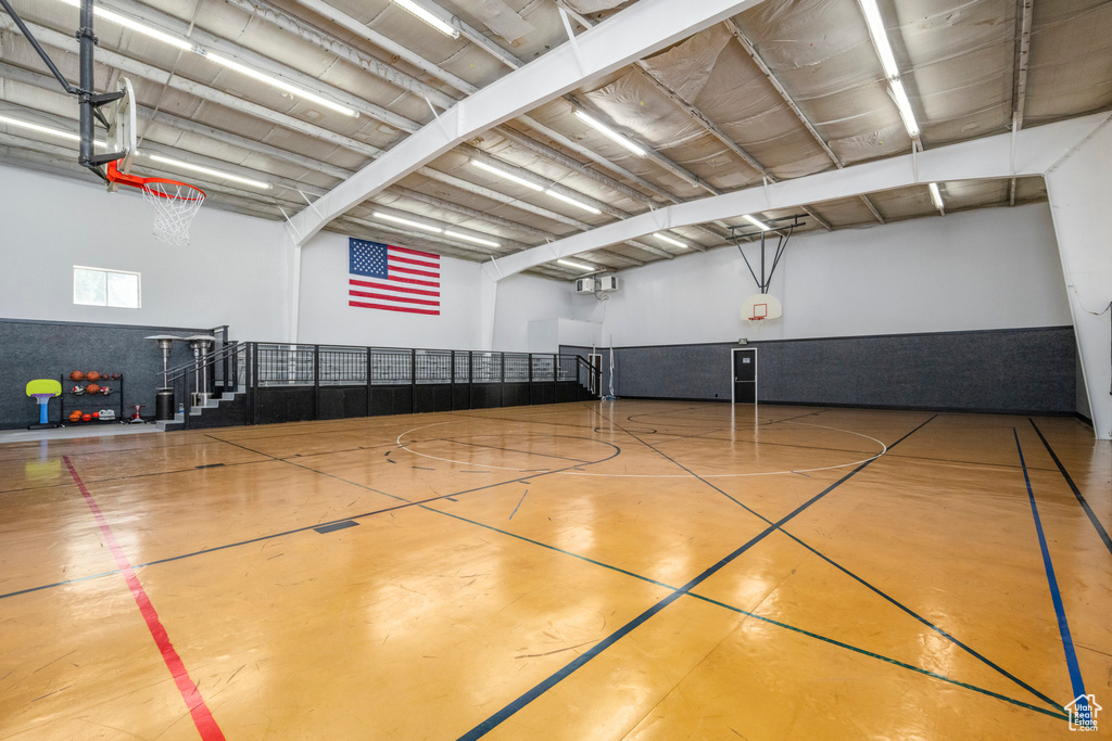View of sport court featuring community basketball court