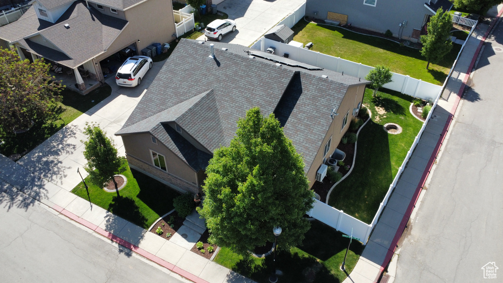 Aerial view of residential area