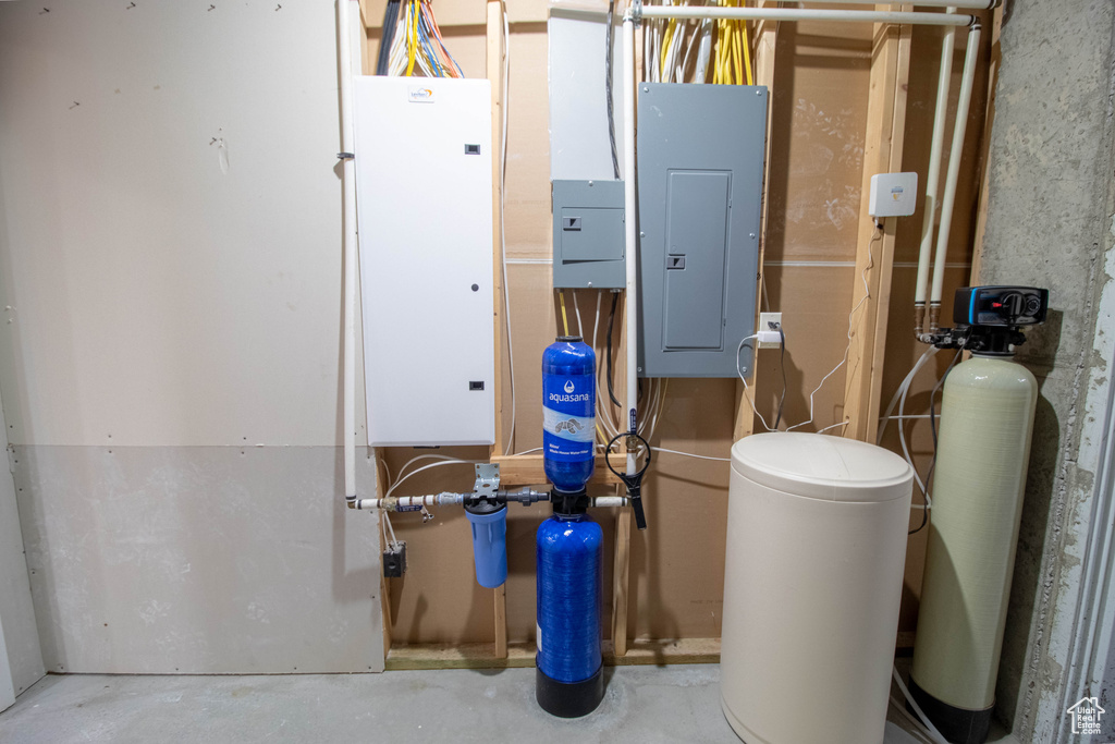 Utility room featuring electric panel