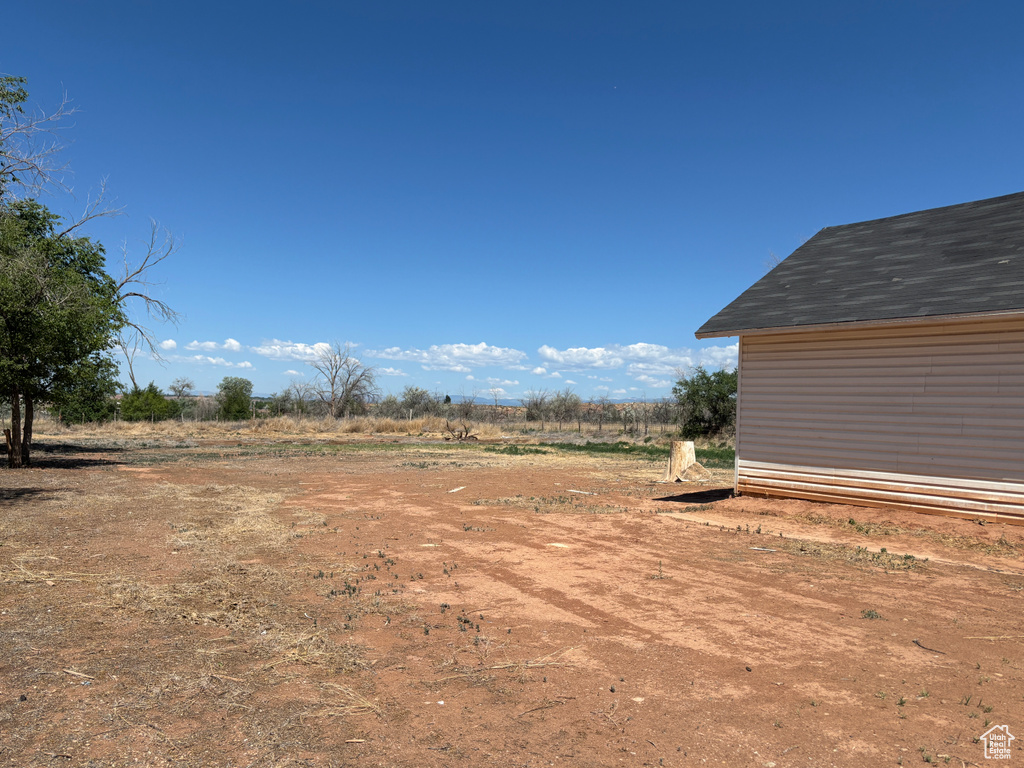 View of yard featuring a view of countryside