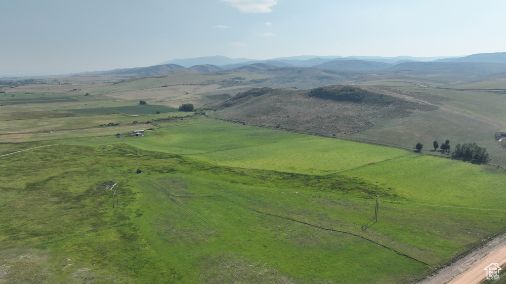 Mountain view with rural landscape