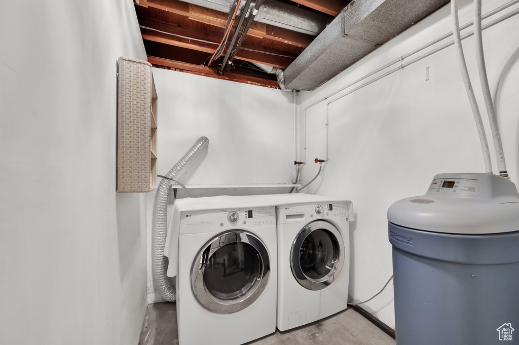 Laundry room featuring washer and dryer
