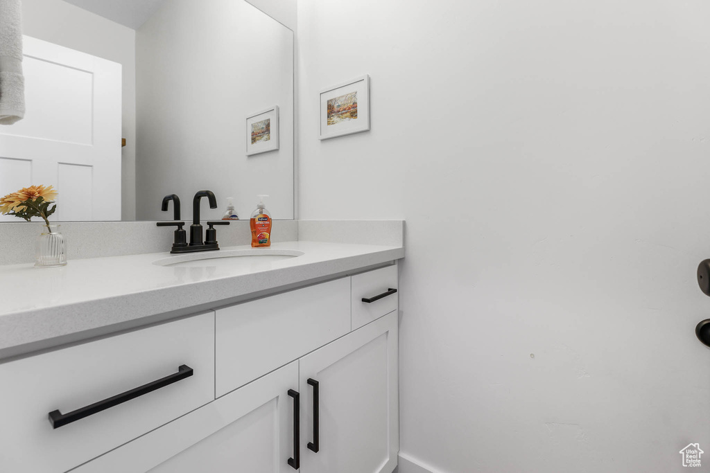 Bathroom featuring vanity