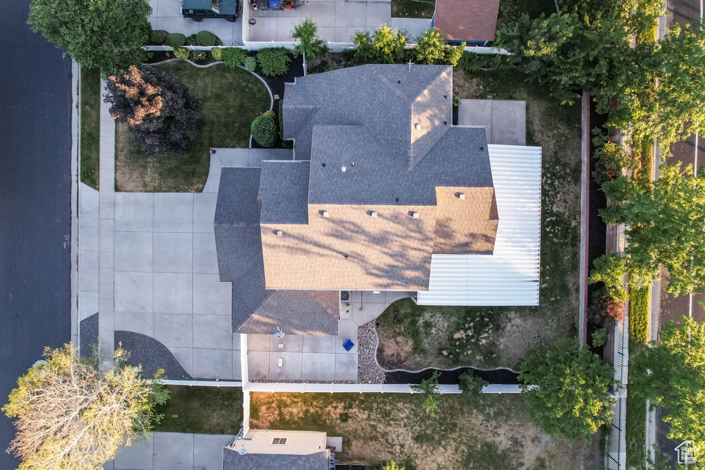 View from above of property