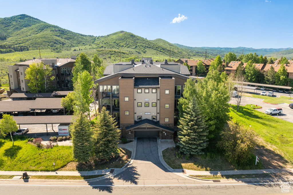 View of front facade featuring a mountain view
