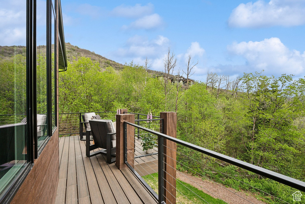 View of wooden terrace