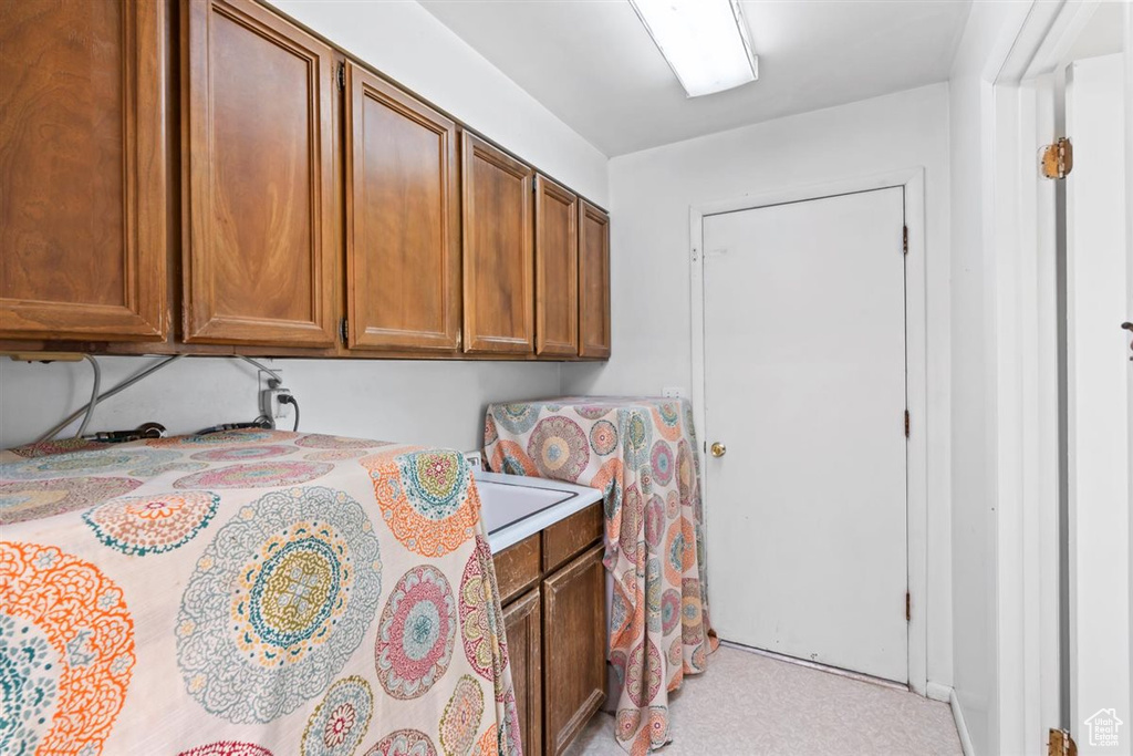 View of laundry area