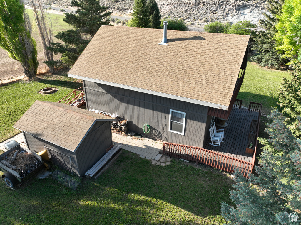 View from above of property