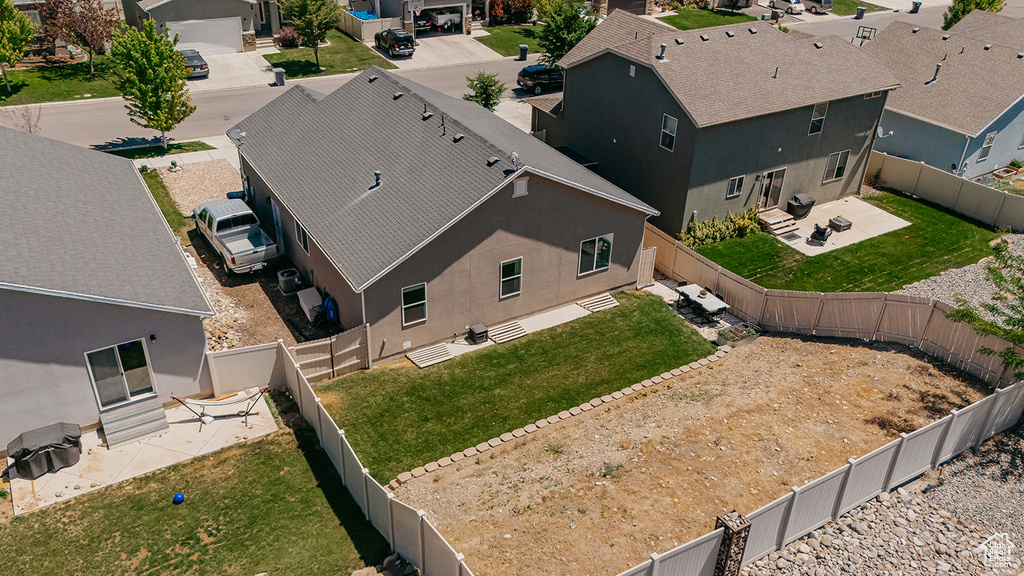 Aerial view of residential area