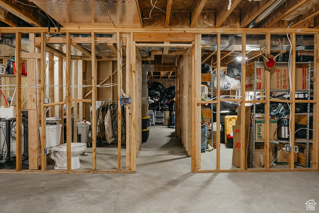 View of unfinished below grade area