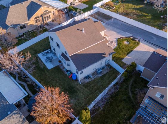 View from above of property