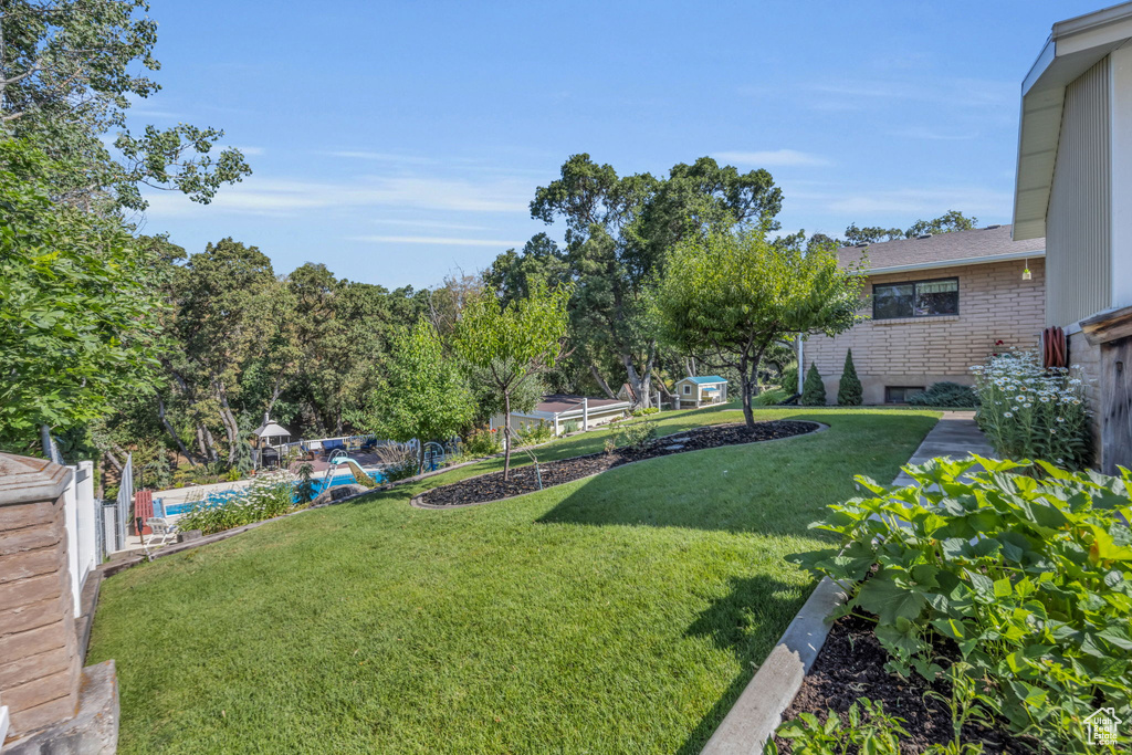 View of green lawn
