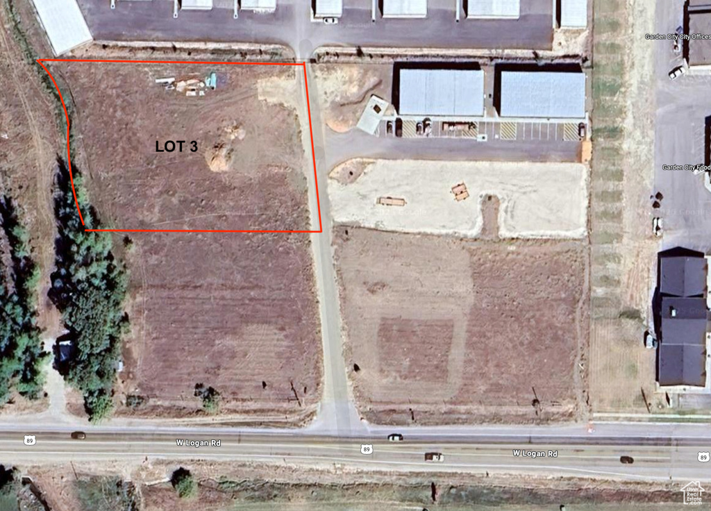 Map / location with property parcel outlined