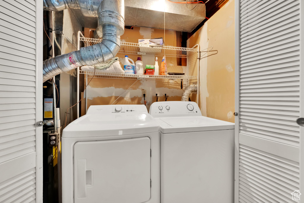 Laundry area featuring washer and dryer