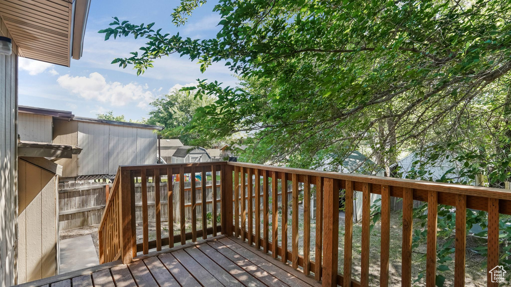 View of wooden terrace