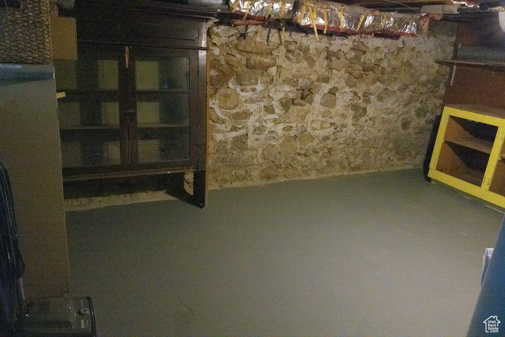 View of unfinished below grade area