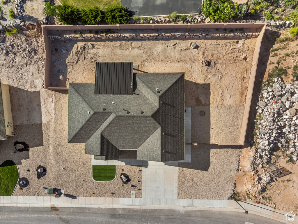 View from above of property