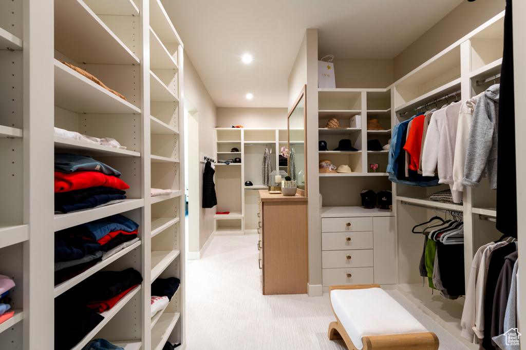 View of walk in closet