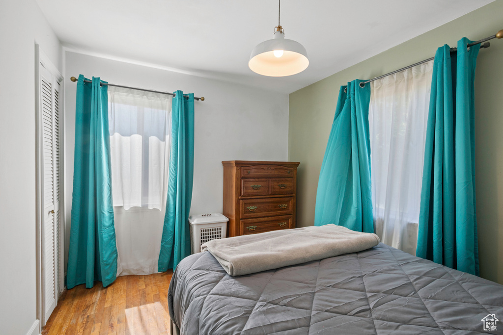 Bedroom featuring wood finished floors