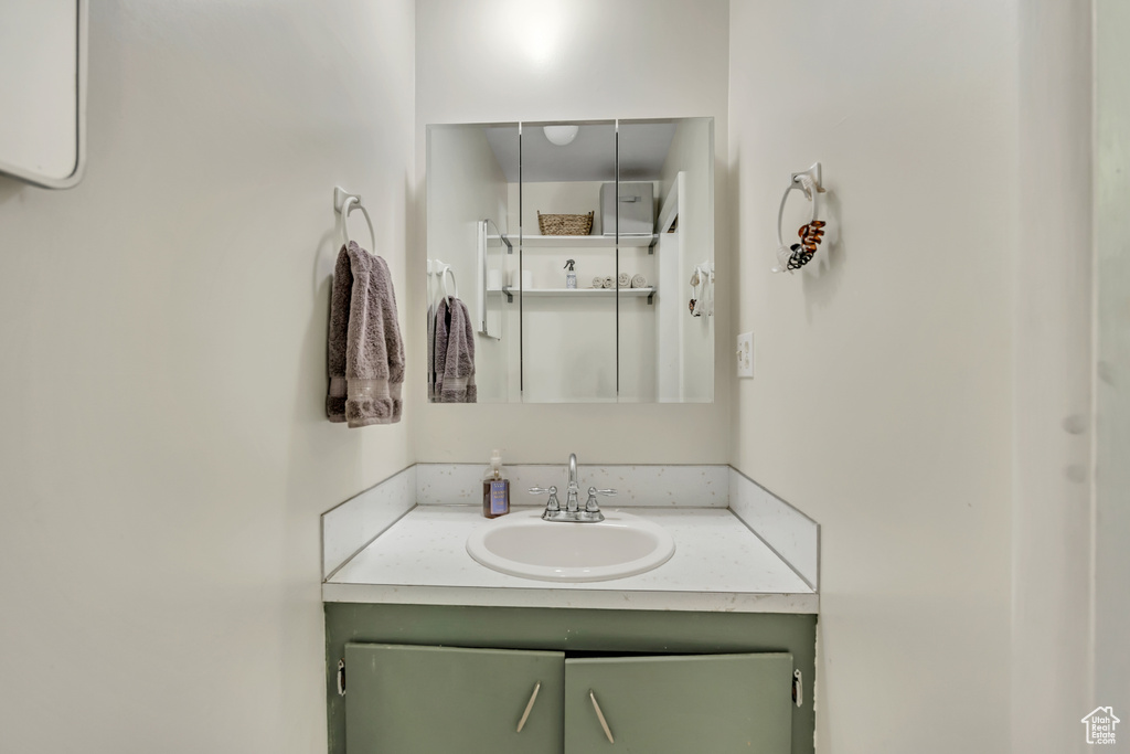 Bathroom featuring vanity