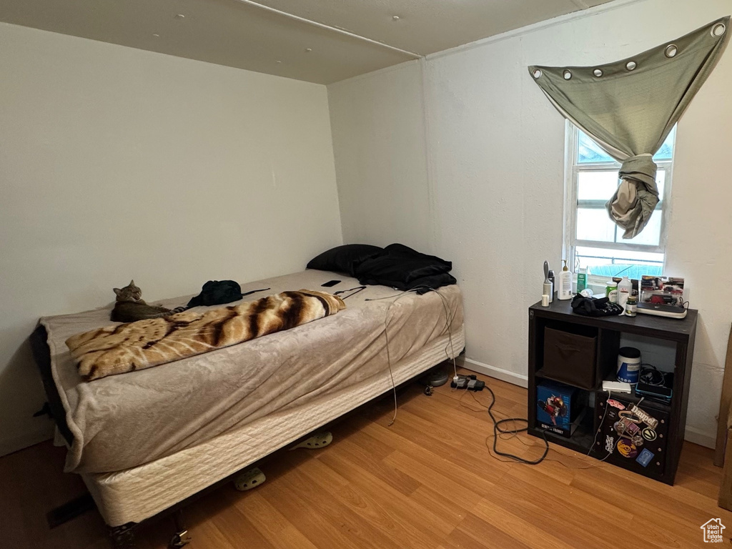 Bedroom featuring light wood-style floors