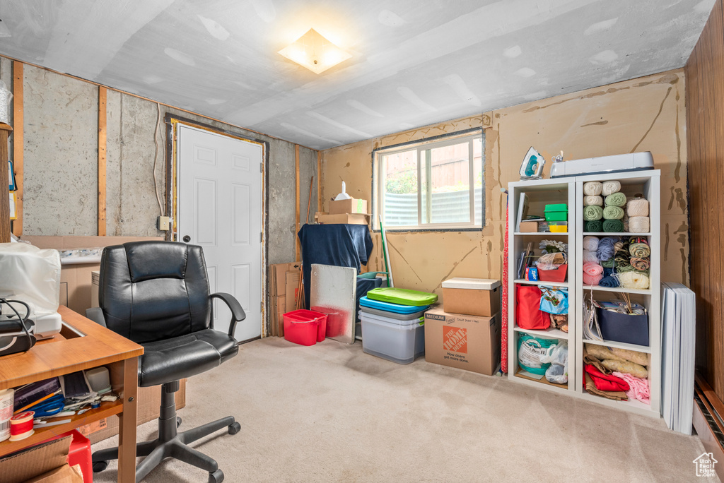 View of carpeted office space