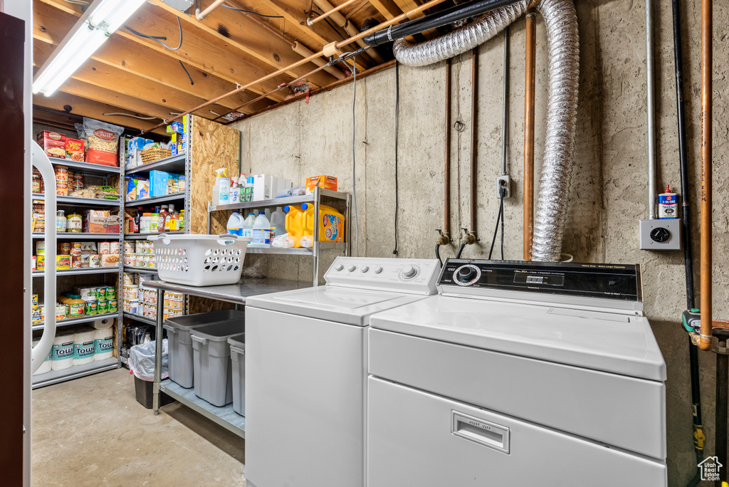 Laundry area with washer and dryer