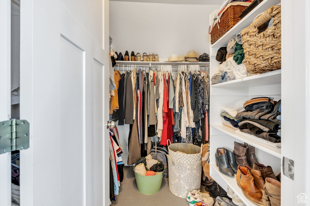 View of spacious closet
