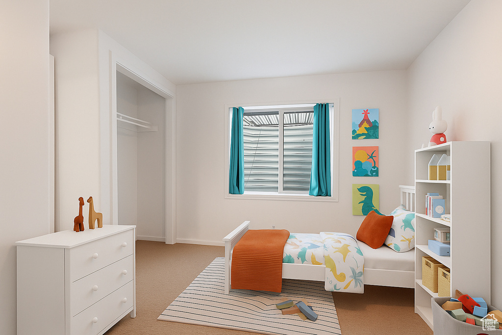 View of carpeted bedroom
