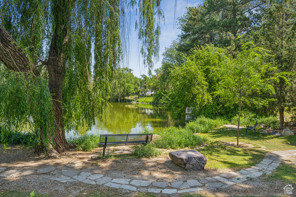 View of property\\\'s community with a water view