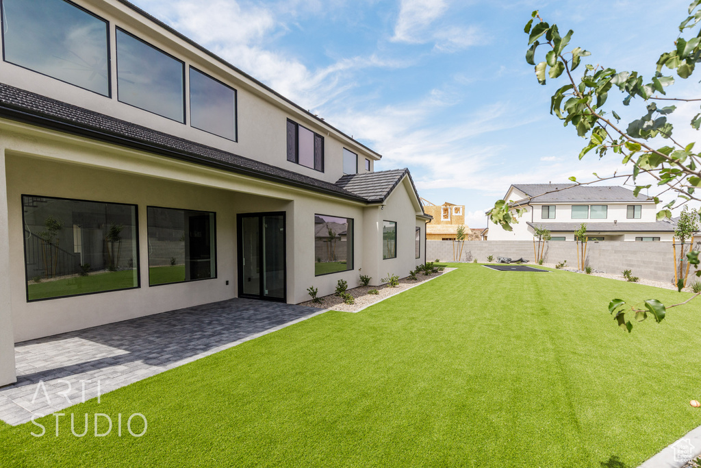 View of yard featuring a patio area